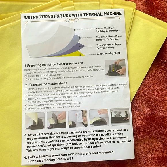 Practice skin and Transfer Sheets for tattooing - Picture 5 of 5